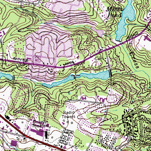 Topographic Map of Clarks Pond Dam, NC