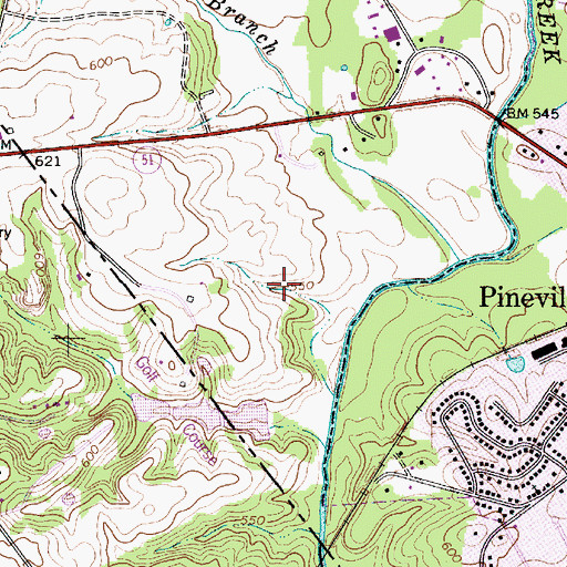 Topographic Map of Crystal Springs Lake Dam, NC