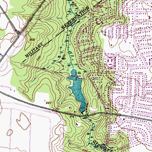 Topographic Map of NC Noname Eighty-Two Dam, NC