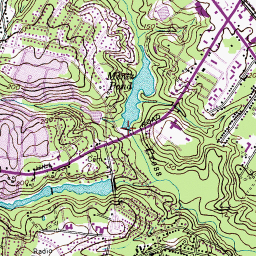 Topographic Map of Mintz Pond Dam, NC