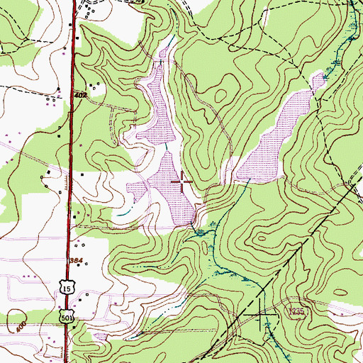 Topographic Map of W C Steinback Dam, NC