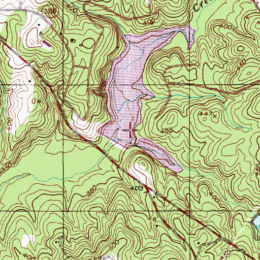 Topographic Map of Rankin Pond Dam, NC