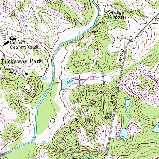 Topographic Map of Carmel Lake, NC