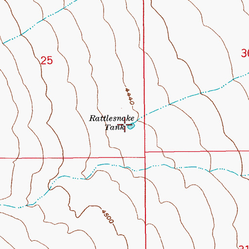 Topographic Map of Rattlesnake Tank, AZ