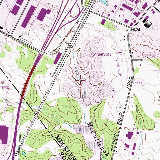 Topographic Map of Number One Settling Basin, NC