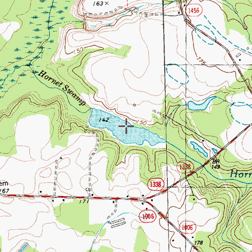 Topographic Map of McLambs Pond, NC