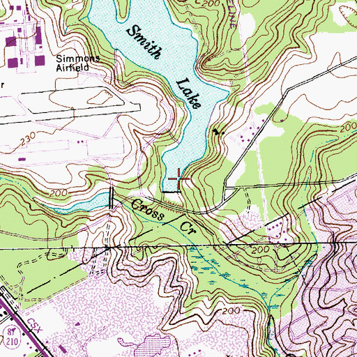 Topographic Map of Smith Lake Dam, NC