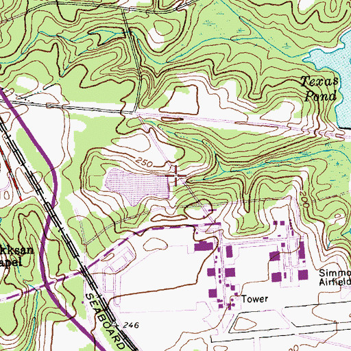 Topographic Map of NC Noname One-Thousand Thirty-One Dam, NC