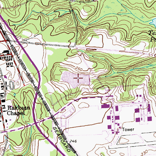 Topographic Map of Simmons Lake, NC