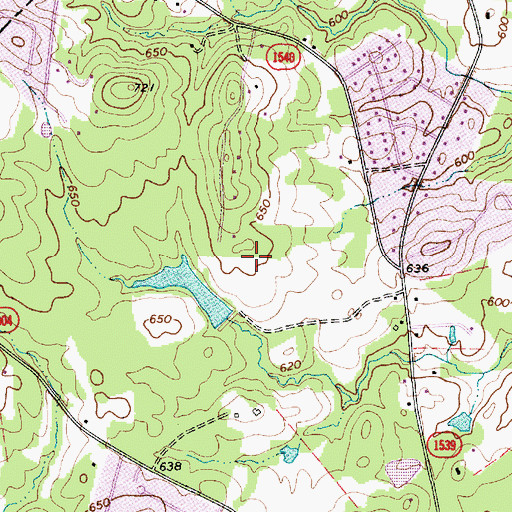 Topographic Map of Mitchells Lake, NC
