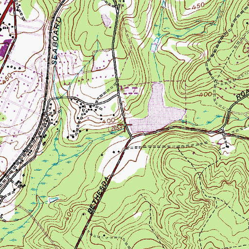 Topographic Map of Powells Pond Dam, NC