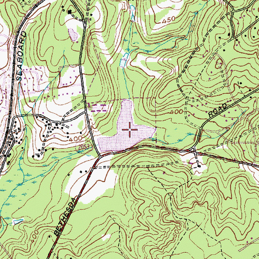 Topographic Map of Powells Pond, NC