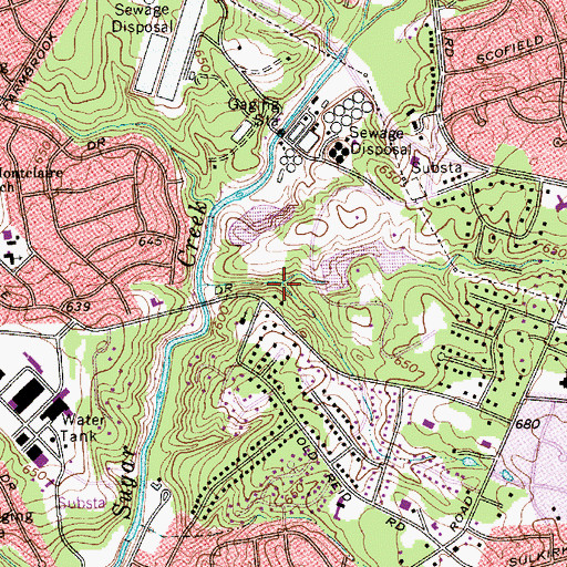 Topographic Map of Park Road Lake Dam, NC