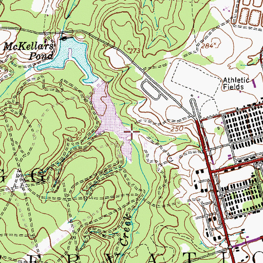 Topographic Map of NC Noname Forty-Six Dam, NC