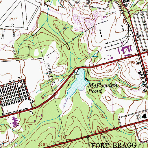 Topographic Map of NC Noname Eighty-One Dam, NC