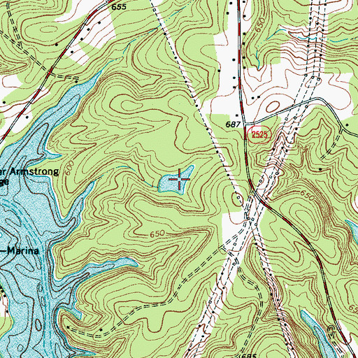 Topographic Map of J W Stowe Lake, NC