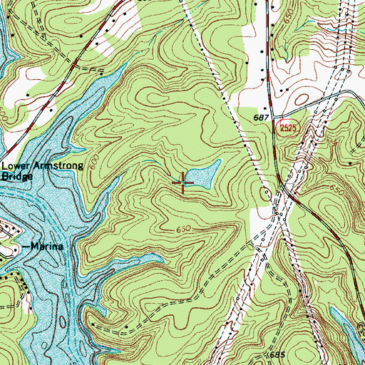 Topographic Map of J W Stowe Lake Dam, NC