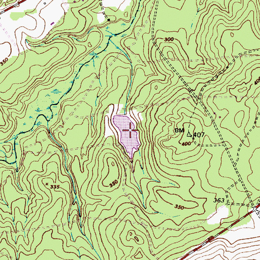 Topographic Map of Holland Lake, NC