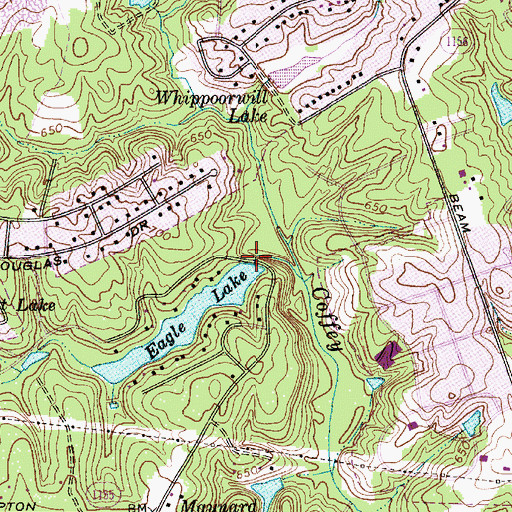 Topographic Map of Eagle Lake Dam, NC