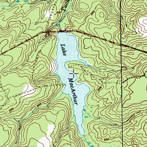 Topographic Map of Lake MacArthur, NC