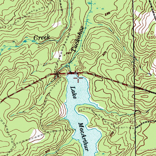 Topographic Map of NC Noname Forty-Three Dam, NC