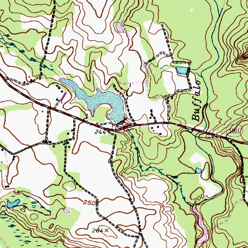 Topographic Map of E M Simpson Dam, NC