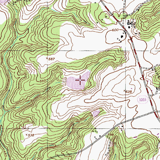 Topographic Map of Research Pond Number Two, NC