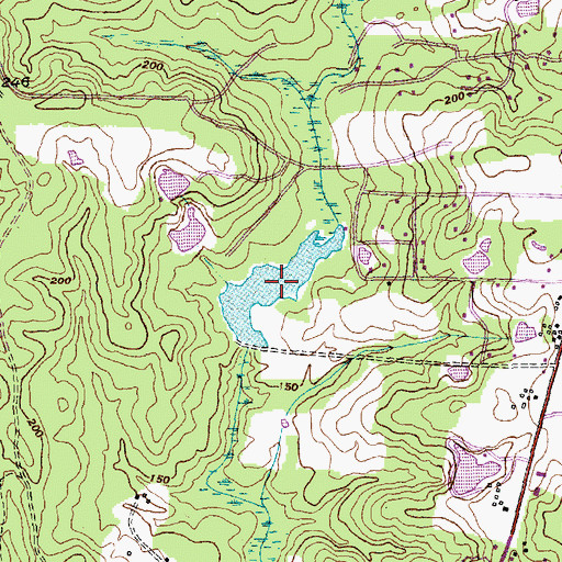 Topographic Map of Currin Lake, NC
