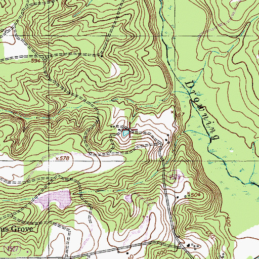 Topographic Map of Research Pond Number One, NC