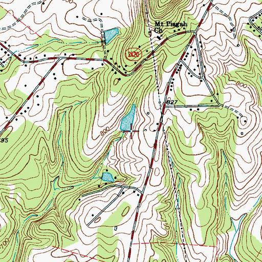 Topographic Map of Sunny Acres Farm Lake, NC