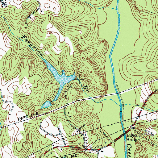 Topographic Map of Gullers Lake, NC