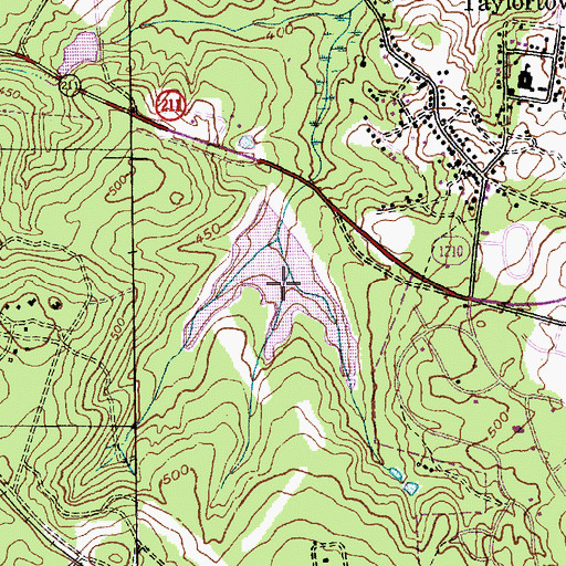 Topographic Map of Blue Pond, NC