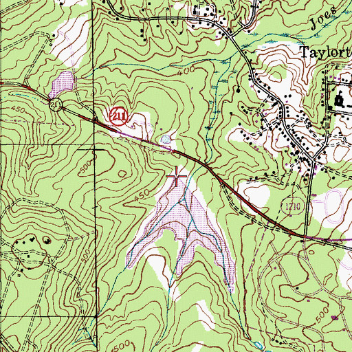 Topographic Map of NC Noname Sixty-Eight Dam, NC