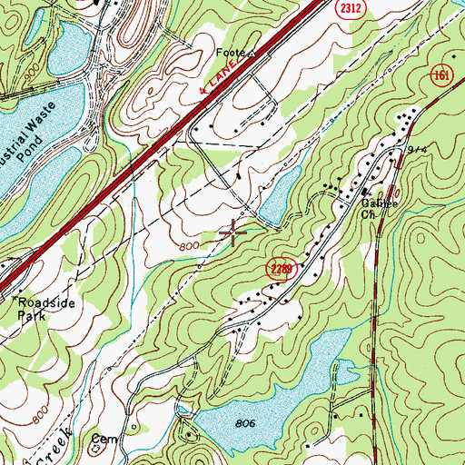 Topographic Map of Executive Club Lake, NC