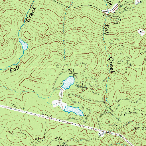 Topographic Map of Melrose Mountain Dam Number One, NC