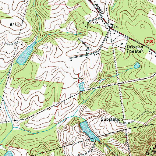 Topographic Map of Dobbs Lake Dam Number One, NC