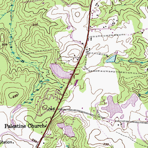Topographic Map of Barnes Lake Dam, NC
