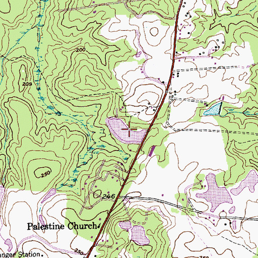 Topographic Map of Barnes Lake, NC