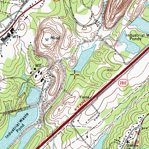 Topographic Map of Kings Mountain Mica Company Dam, NC