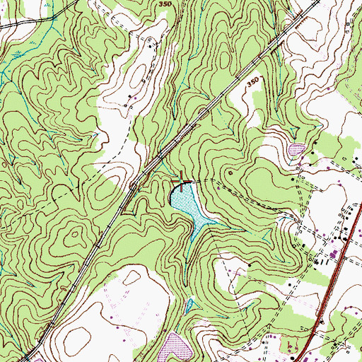 Topographic Map of Rebecca Green Dam, NC