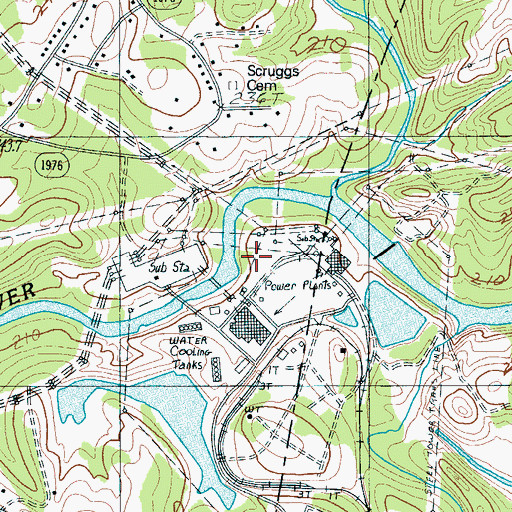 Topographic Map of Burlington Dam, NC