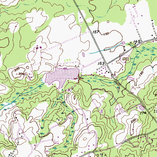 Topographic Map of Smith Lake Dam, NC
