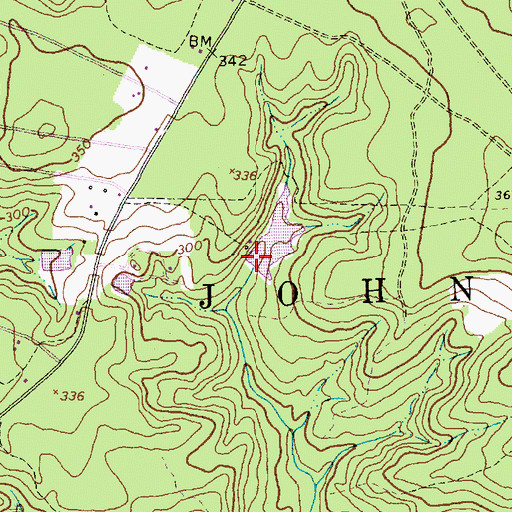 Topographic Map of Oconnell Dam, NC