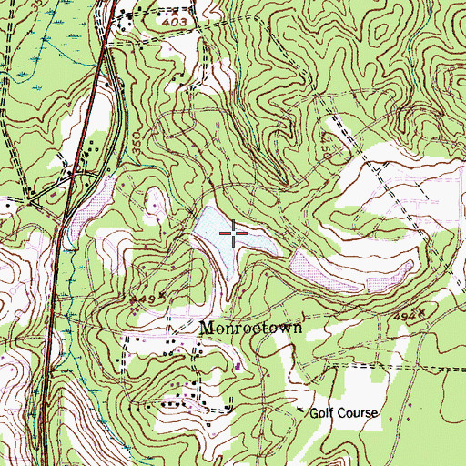 Topographic Map of Lower Monroe Lake, NC