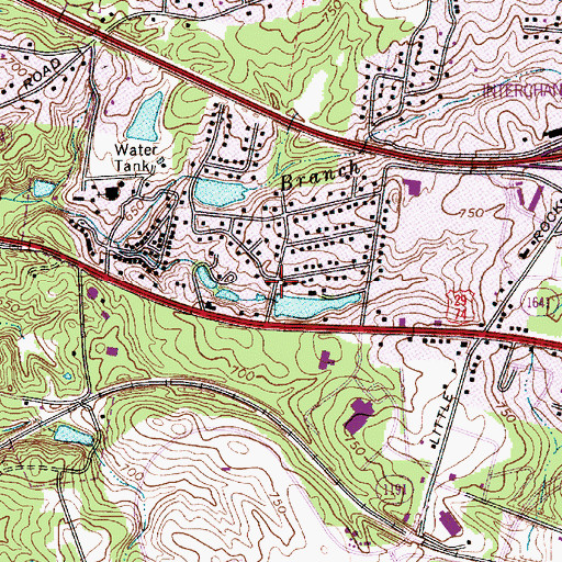 Topographic Map of Moore Lake, NC