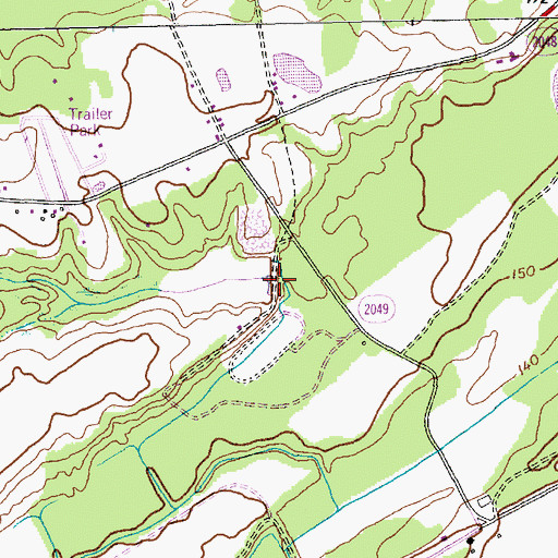 Topographic Map of Mitchells Pond Dam, NC
