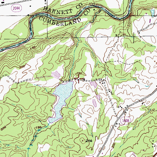 Topographic Map of Clarks Lake Dam, NC