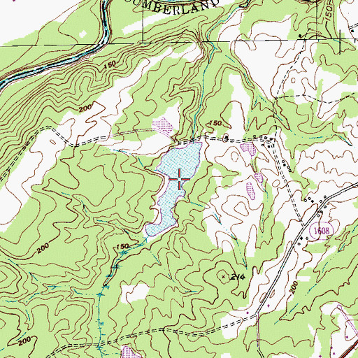 Topographic Map of Clarks Lake, NC