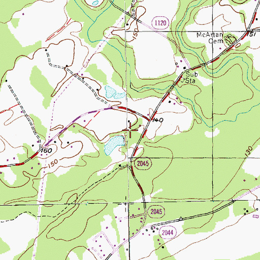 Topographic Map of Bakers Pond Dam, NC