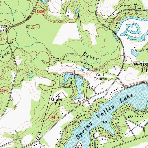 Topographic Map of Fly Rod Lake, NC